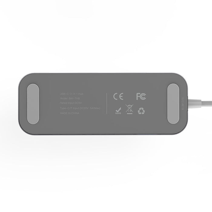 BlitzWolf BW-TH8 - 11-in-1 USB-C Data Hub with 100W PD, 4K & 1080P Resolution, Dual USB3.0 & USB2.0 Ports - Perfect for Stable Internet, SD/TF Card Slots & Audio Sync Output Needs