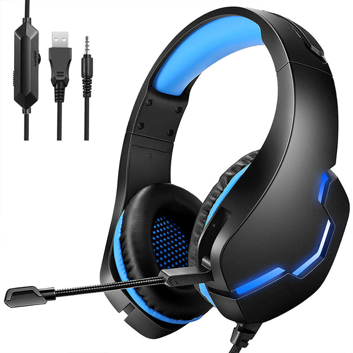 GH10 Gaming Headset - 40mm Driver Unit, USB 3.5mm Wired Bass, Stereo Video for PS4, Computer & PC - Perfect for Gamers & Video Enthusiasts