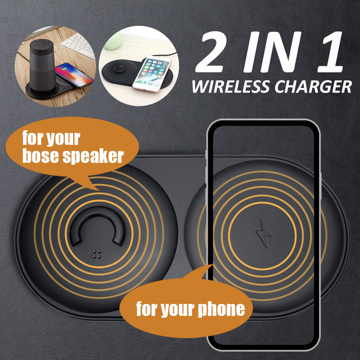 Wireless Charging Speaker Base - 2 in 1 Charger Pad for SoundLink Revolve, Mobile Phone Compatible - Perfect for Seamless Listening and Charging Experience