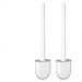 Wall-Mounted Silicone Toilet Brush Set — Easy Install, Long Handle with Portable Holder