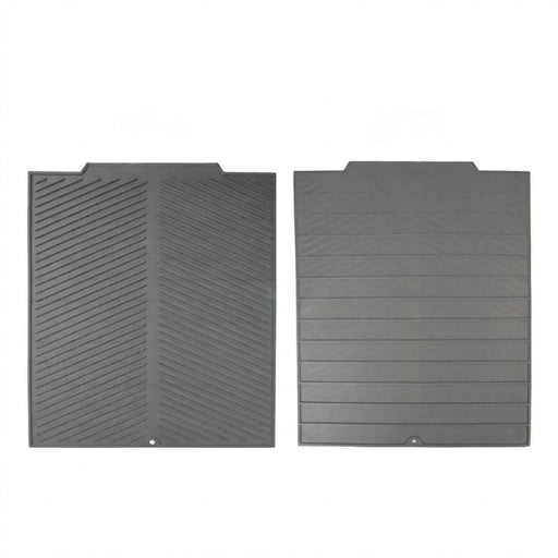 Silicone Kitchen Drain Mat — Non-Slip Heat-Resistant Drying Pad, Rectangle Trivet (Grey, S/M/L)