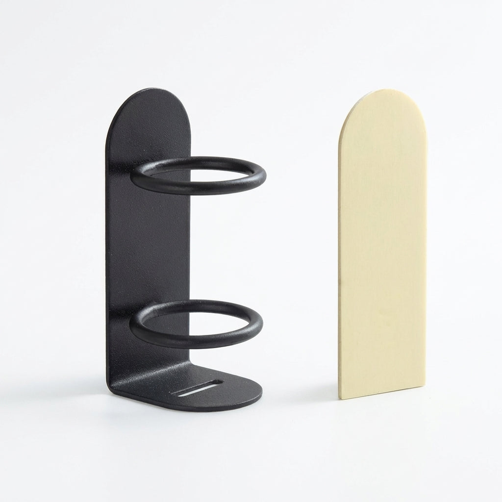 Punch-free Wall-mounted Toothbrush & Razor Holder — Wrought Iron, Self-adhesive