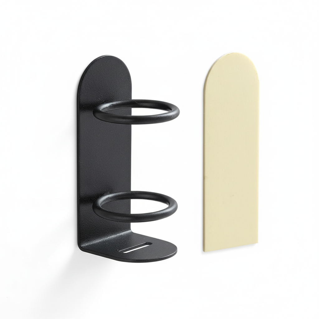 Adhesive Wall-Mounted Electric Toothbrush Holder — Steel, No-Drill