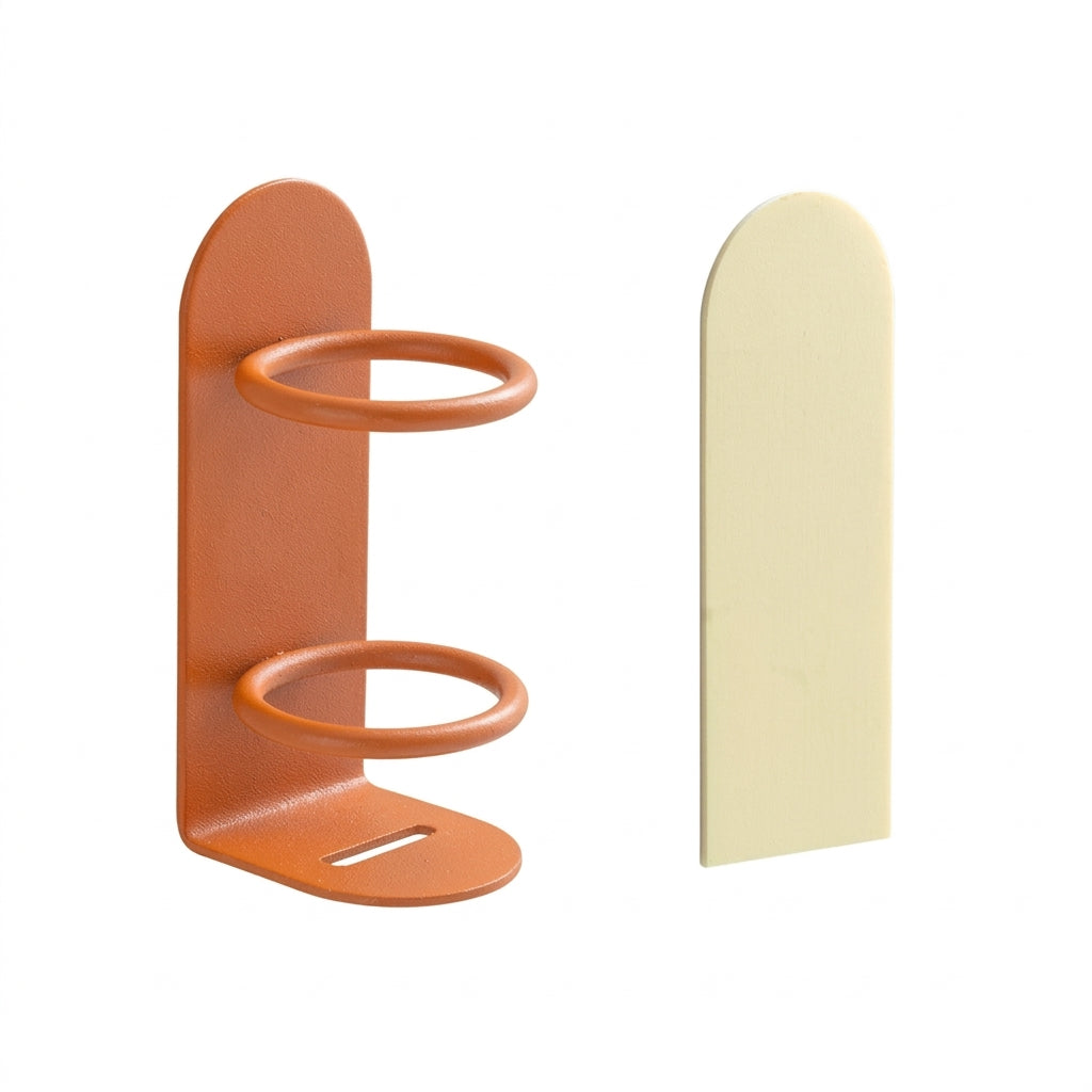 Punch-Free Wall-Mounted Toothbrush Holder — Wrought Iron, Compact Wall Storage