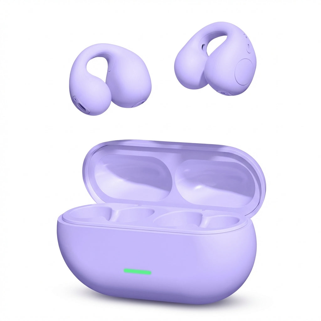 TWS Bluetooth 5.3 Clip-On Air-Conduction Earphones — ENC Calls & Gaming Mode