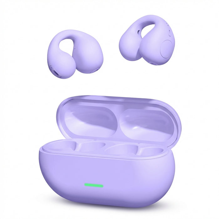 TWS Bluetooth 5.3 Clip-On Air-Conduction Earphones — ENC Calls & Gaming Mode