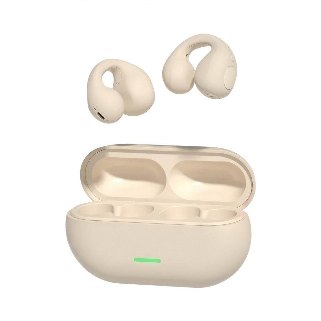 TWS Bluetooth 5.3 Clip-On Air-Conduction Earphones — ENC Calls & Gaming Mode