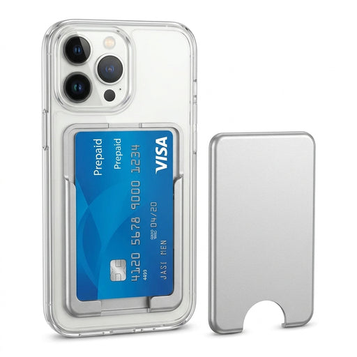 Transparent Magnetic MagSafe Card Wallet & Stand for iPhone – Clear PC Case