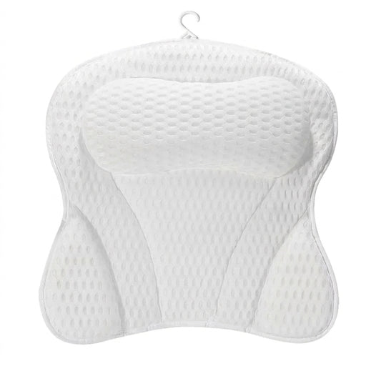 Breathable 3D Mesh Bath Pillow — Neck & Back Support with 6 Suction Cups