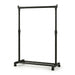 Telescopic Heavy-Duty Metal Clothes Rack on Wheels — Adjustable Garment & Drying Rack