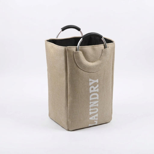 Collapsible Linen Laundry Basket – Waterproof Foldable Hamper with Handles (CT2000)
