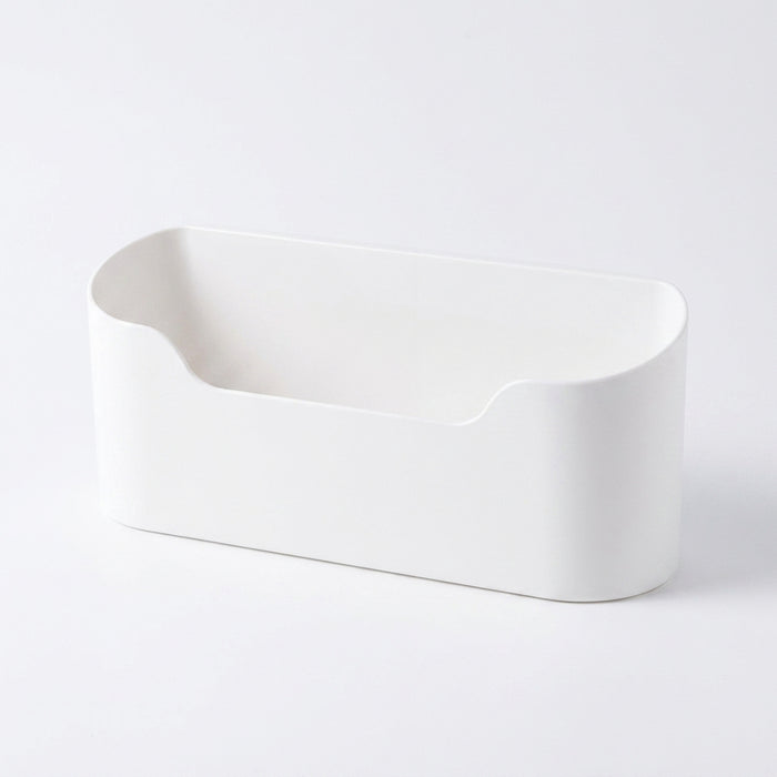 Adhesive Wall-Mounted Storage Rack – 2-Piece White Kitchen & Bathroom Organiser