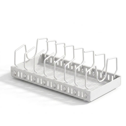 Under-Cabinet Pull-Out Pots & Pans Organiser — Sliding Tray with 8 Adjustable Dividers