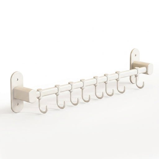 Wall-Mounted Kitchen Hook Rack for Pot Lids and Utensils