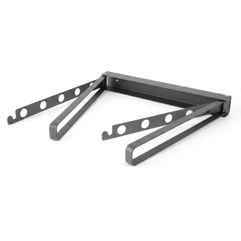 Folding Wall-Mounted Clothes Drying Rack — Retractable, Space-Saving