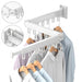 Retractable Wall-Mounted Folding Clothes Hanger — Aluminium, Indoor & Outdoor