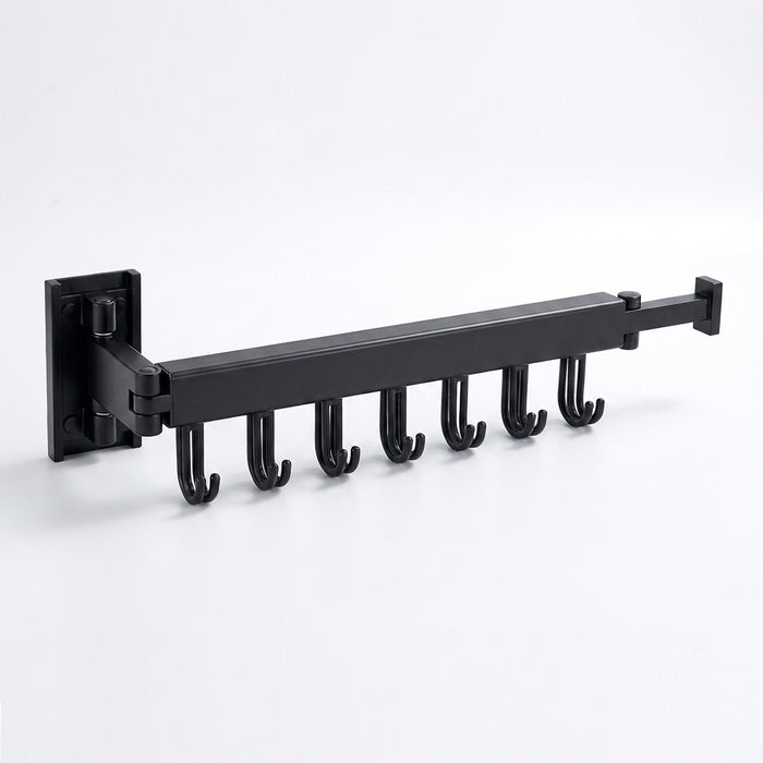 Retractable Wall-Mounted Folding Clothes Hanger — Aluminium, Indoor & Outdoor