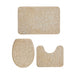 Three‑Piece Stone‑Pattern Microfibre Bathroom Mat Set — Water‑Absorbent & Non‑Slip