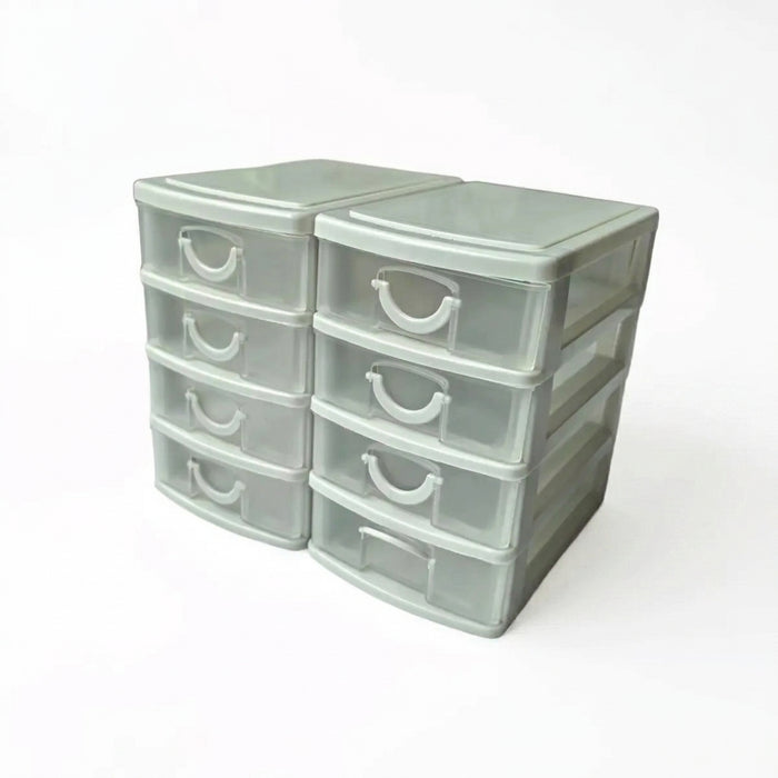 4-layer Transparent Jewellery Storage Box with Rhinestone Detail