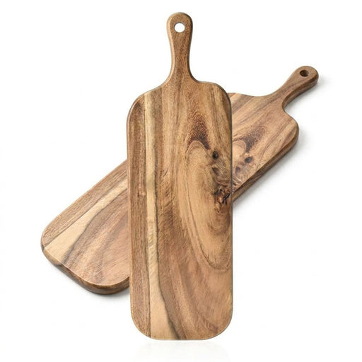 Double-Sided Wooden Cutting Board with Handle — Charcuterie & Serving Platter (Two Sizes)