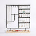Multifunctional Metal Jewellery Display Rack with Detachable Wooden Base