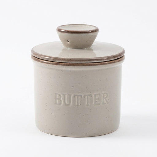 Ceramic Yellow Butter Dish with Lid — Kiln‑Turned Round Countertop Storage