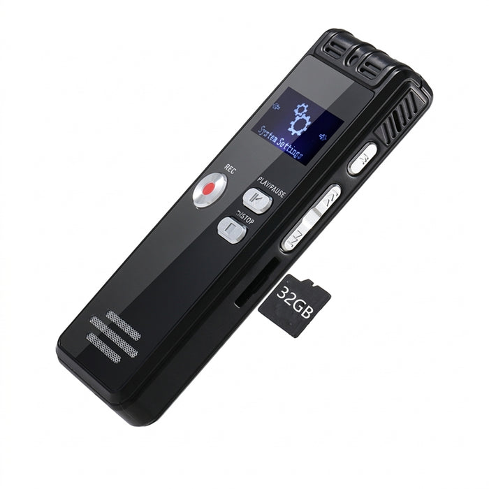 Digital Voice Recorder — Voice-Activated Dual Mic, TF Card Support & Long-Play Recording