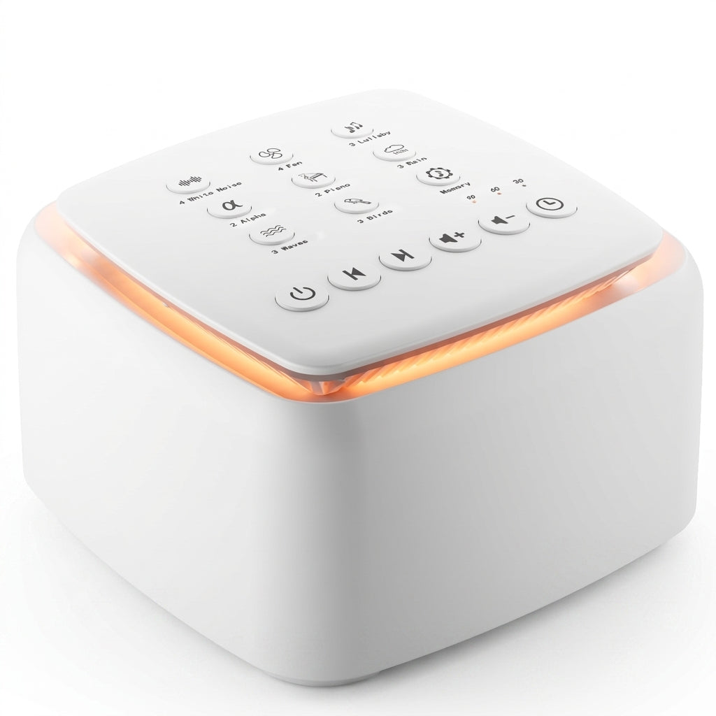 White Noise Machine — 30 Soothing Sounds, Warm Light, 30‑Hour Battery