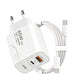 65W GaN Dual-Port USB Charger — USB-C & USB-A, EU/US Plug Options