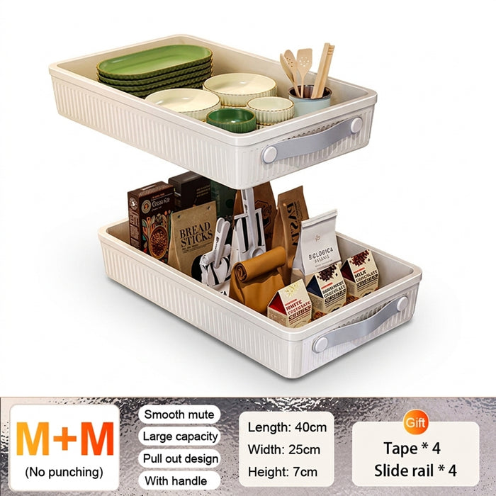 Pull-Out Sliding Cabinet Shelf — Kitchen & Pantry Storage Organiser (M/L)