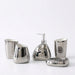 Modern Ceramic Bathroom Accessory Set — 4 or 5 Piece with Pump Dispenser