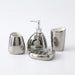 Modern Ceramic Bathroom Accessory Set — 4 or 5 Piece with Pump Dispenser