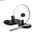 Nordic-Style Foldable Pot Lid & Spoon Holder — Heat‑Resistant, Single or 2‑Pack