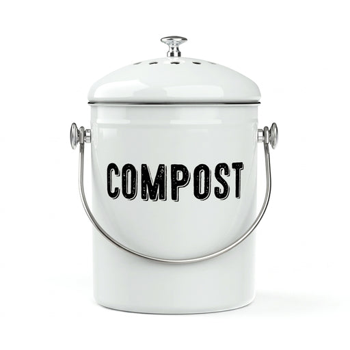 5L Stainless Steel Sealed Kitchen Bin with Lid — Desktop Odour-Proof Fermentation Bin