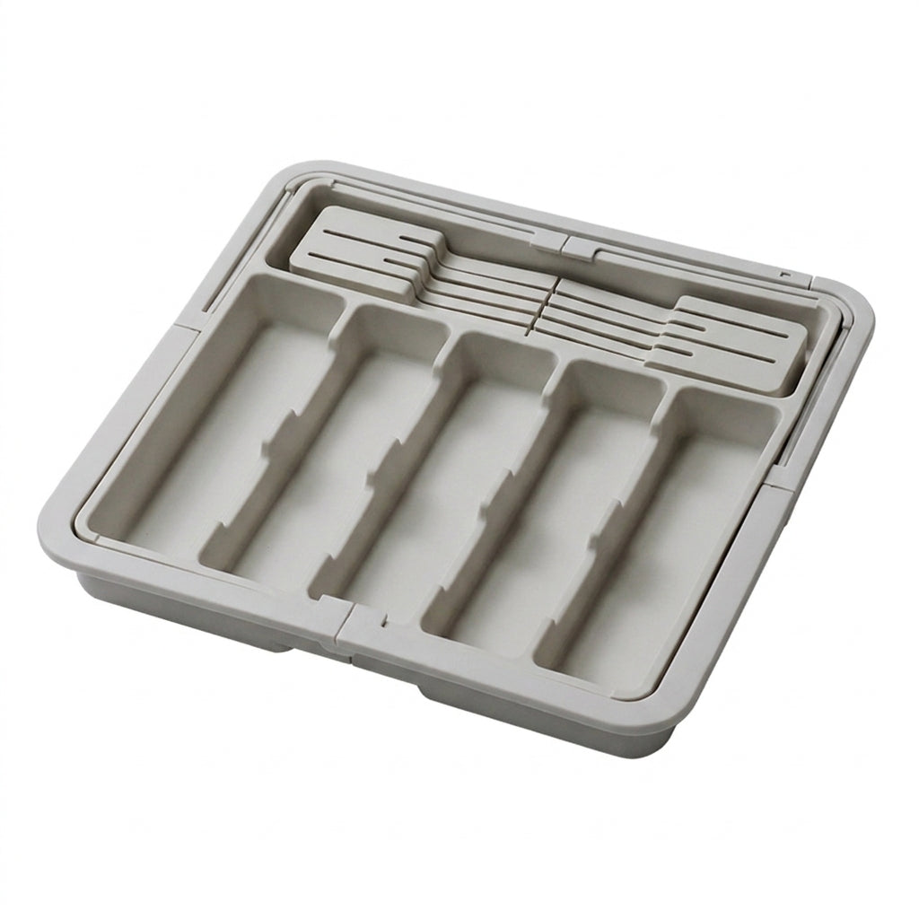 Large Expandable Cutlery Tray – BPA-Free Adjustable Drawer Organiser