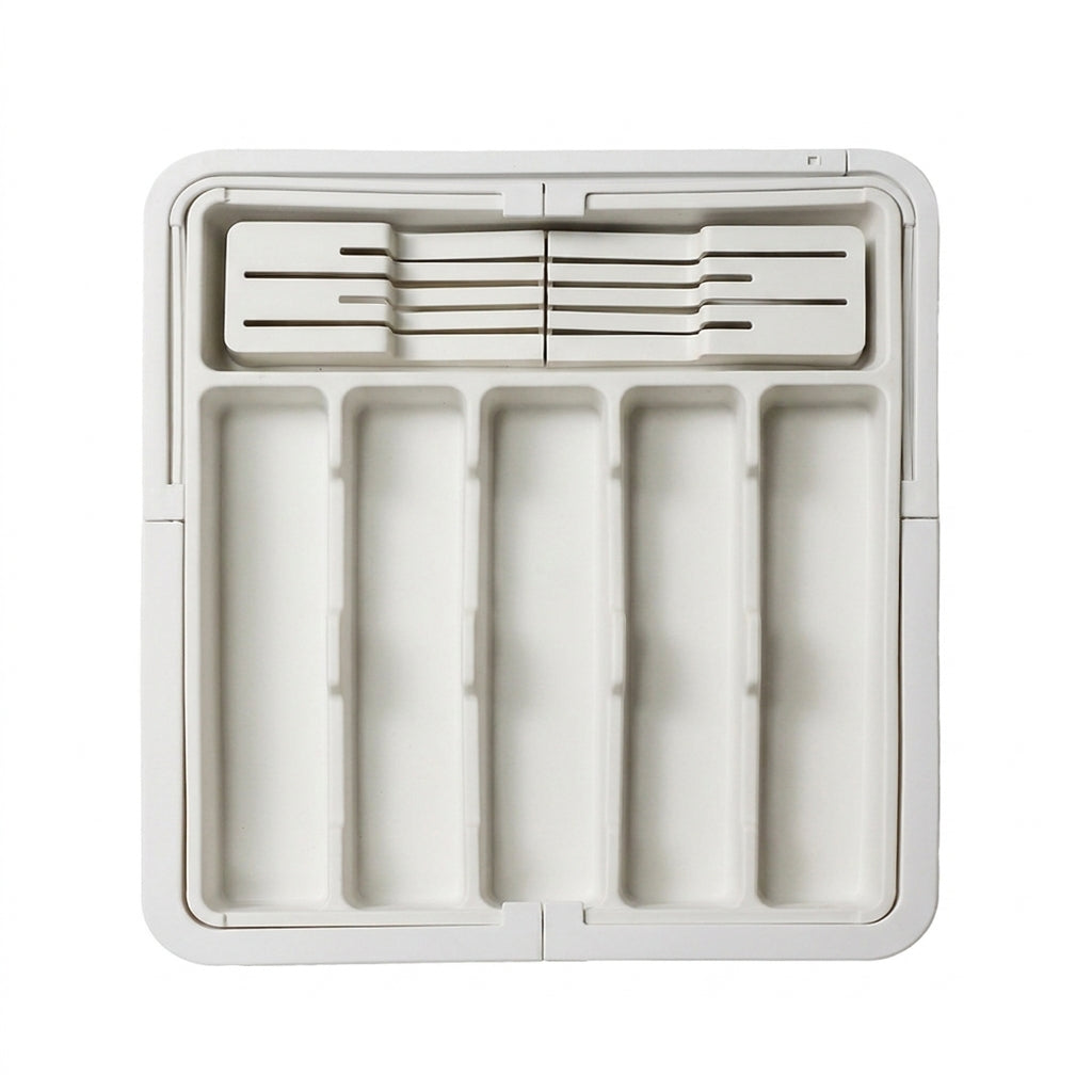 Large Expandable Cutlery Tray – BPA-Free Adjustable Drawer Organiser