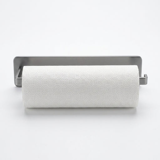 Self‑Adhesive Paper Towel & Toilet Roll Holder — No Drilling, Metal Rack (Black/Grey/White)
