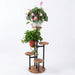 6-Tier Corner Plant Stand – Wood & Metal Display Shelf (Black)