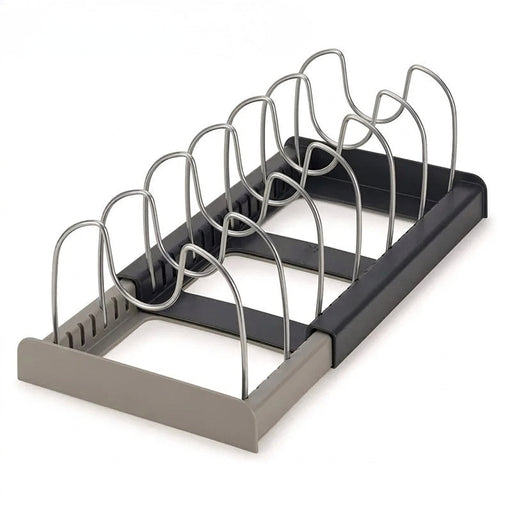 Expandable Stainless Steel and ABS Kitchen Organiser, 6-Slot Adjustable Rack
