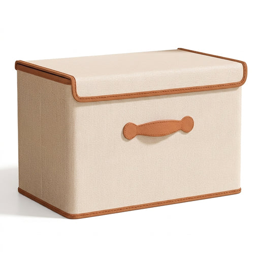 Foldable Clothes Storage Box with Lid, Non-Woven Fabric