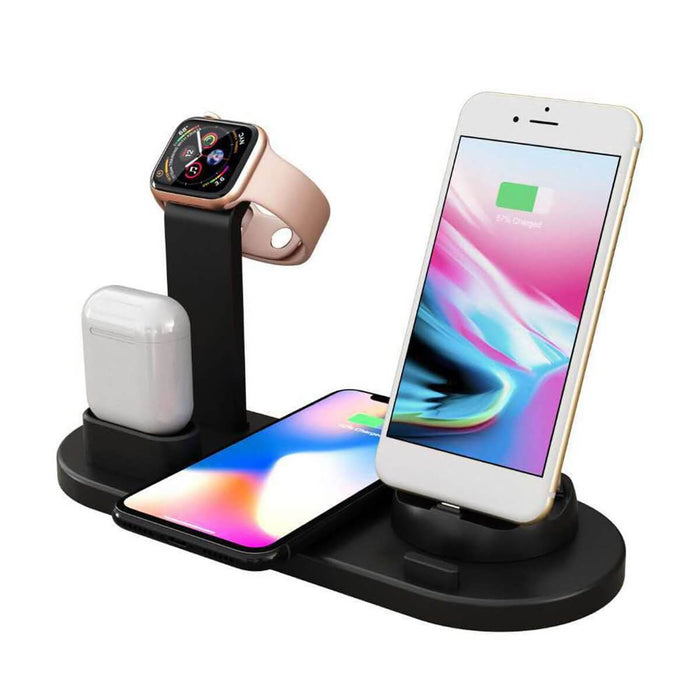 Bakeey 3 In 1 Qi Wireless Charger Dock Holder Mount for Apple Watch Airpods Phone