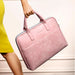 PU Leather Business Briefcase Laptop Bag Handbag Shoulders Storage Bag with Power Pack Bag for 15.6 17.3inch Notebook