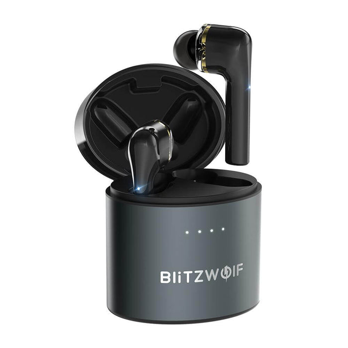 BlitzWolf® BW-FYE8 TWS bluetooth 5.0 Earphone QCC3020 Graphene Dual Dynamic Driver Touch Control Hands-free Headphone (Black)
