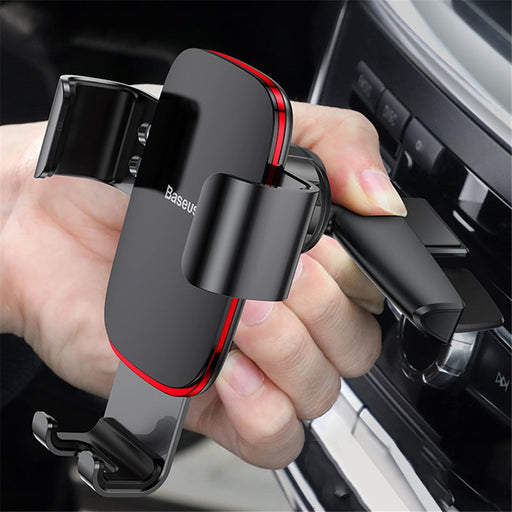 Baseus Metal Gravity Linkage Auto Lock CD Slot Car Mount Holder Stand for Xiaomi Mobile Phone 4.0-6.0"