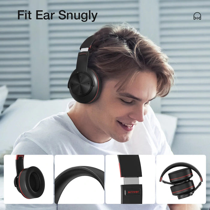 BlitzWolf® H Series Pro Bluetooth 5.0 Wireless CVC 8.0 Noise Cancelling Headphones