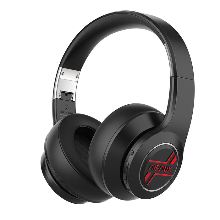 [Dual Dynamic Drivers] BlitzWolf® AirAux AA-ER3 bluetooth V5.0 Headphone 4 Units Deep Bass Low Latency 1000mAh Foldable Over-Ear Headset with Mic (Black)