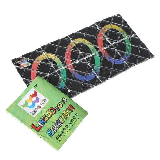 8 Panel 3 Ring Magic Folding Puzzle Toy Ghost Hand