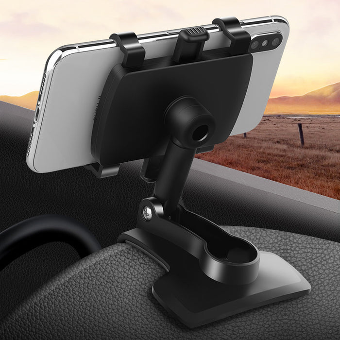 Bakeey Universal Multifunctional 360° Rotation Car GPS Navigation Dashboard Sunvisor Mobile Phone Holder Bracket for Devices between 3-7 inch
