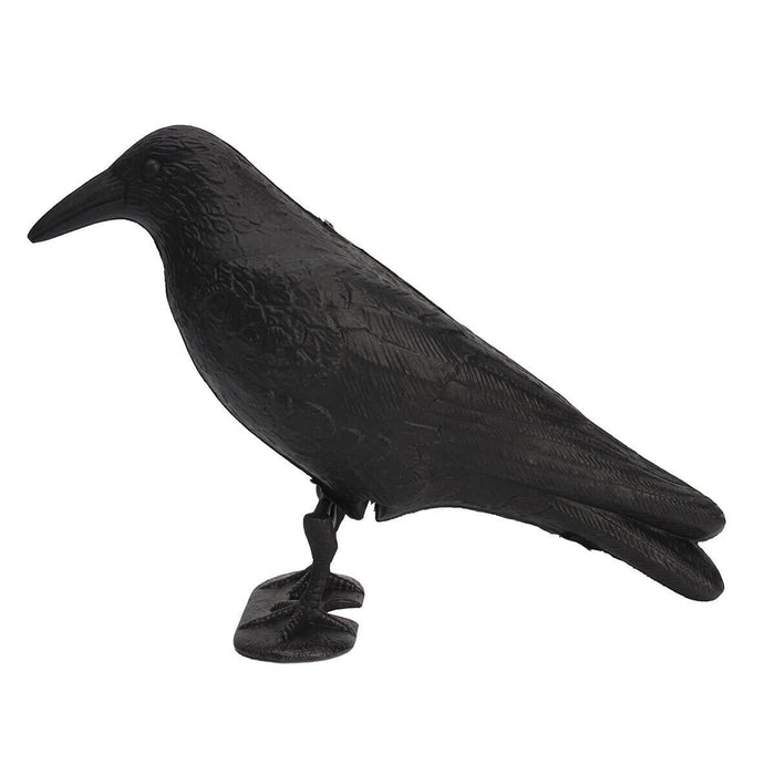 Black Crow Decoy Realistic Bird Pigeon Deter Scarer Scarecrow Mice Pest