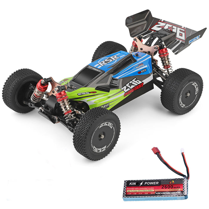 Wltoys 144001 1/14 2.4G 4WD High Speed Racing RC Car Vehicle Models 60km/h Upgraded Battery 7.4v 2600mah